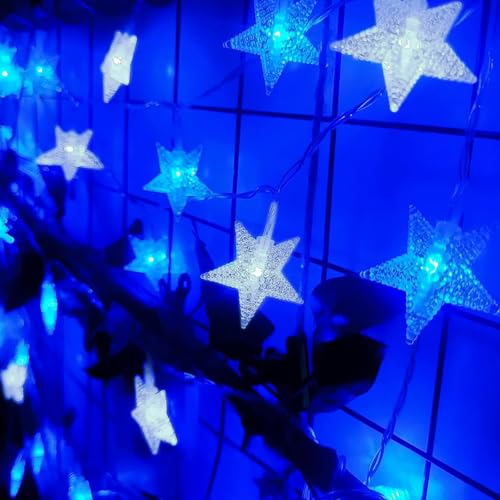 Star String Lights Plug in - 33 ft 100 LED Star Fairy String Lights with Remote and Timer, Waterproof for Bedroom Porch Wedding Party Patio Garden Tent Indoor Outdoor Décor, Warm White - Image 9