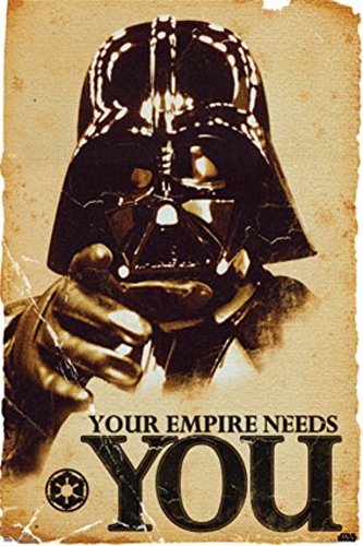 Star Wars Darth Vader (Empire -Your Empire Needs You) 24" X 36" Color Pop Art Movie Wall Poster
