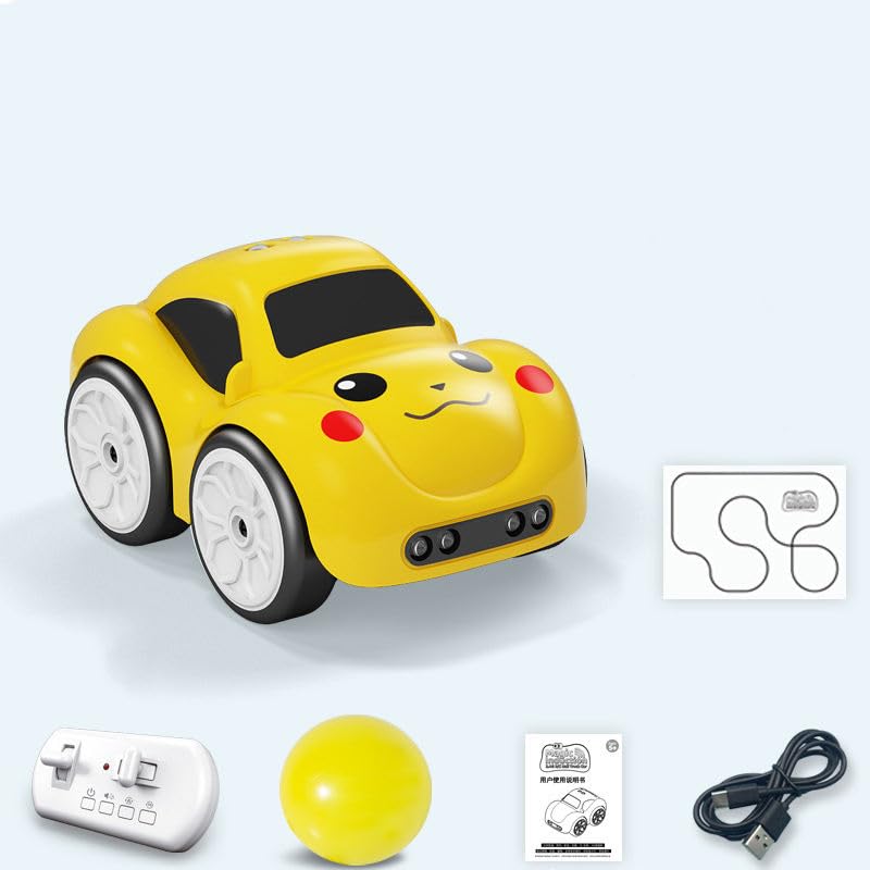 Image of Cable World Magic Induction RC Intelligent Sensor Car - 2.4GHz Remote Control Mini Car with Smart Music & LED Lighting, Educational Racing Toy Best Birthday Gift for Kids (Multi Color)
