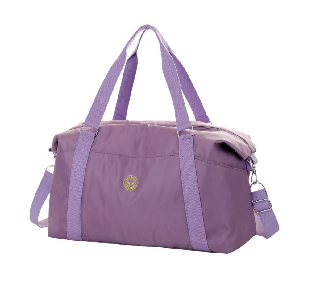 Waterproof Fitness Gym Travel Duffel Bag Holdall Travel Bag Weekend Overnight Bag for Men and Women (Purple) — image 1
