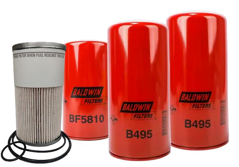 B495 BF5810 PF7748 Detroit Series 60 Filter Kit- w/FWS & 1 spin-on Fuel Filter