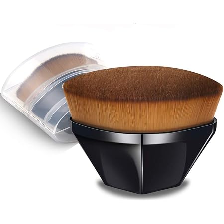 Saashi 2Pcs/set Ultra-thin Foundation Liquid Brushes Professional Arc-shaped Flat-head Paint-free.