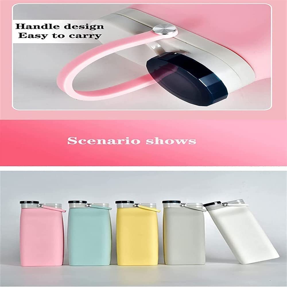 Bottiglia d'acqua da viaggio portatile in silicone, Silicone Sport Fitness Mountaineering Grande capacità Bottiglia d'acqua con manico Sport Fitness Cup BPA- Bottiglia for acqua pieghevole da campeggi