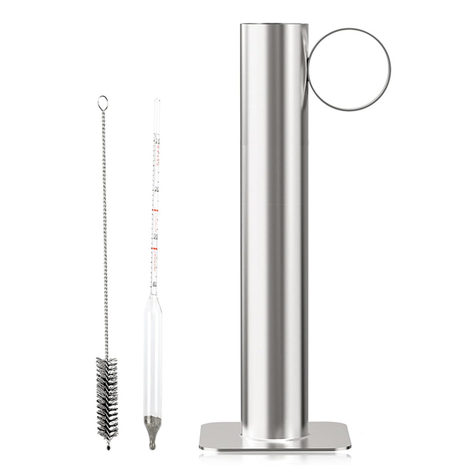 Easy to Read Maple Syrup Hydrometer Cup Set Stainless Steel Construction for Sugar Content Measurements Efficient Hydrometer Set