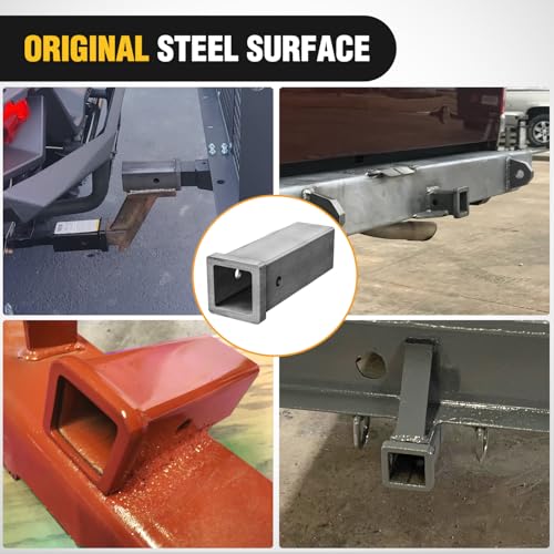 Image of Nilight Hitch Adapter 2.5 inch x 10 inch Combo Bar Trailer Receiver Tube Weld-on Raw Steel Hitch Bar