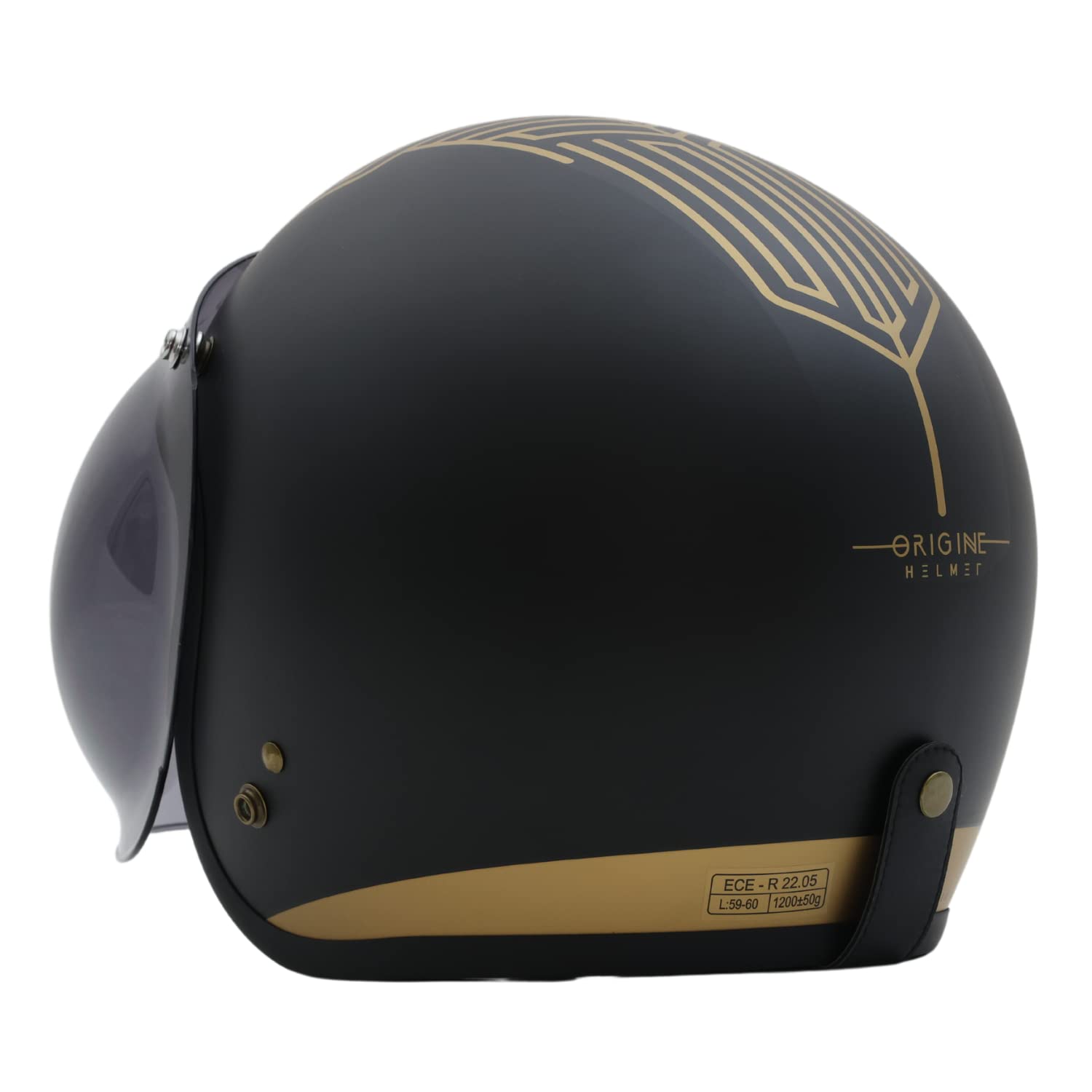 ORIGINE Open Motorcycle Jet Casco ECE Homologado Scooter Casco con Visera