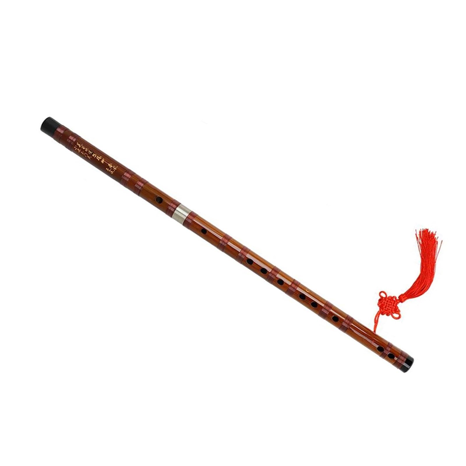 Instrumento de flauta de bambú Flauta De Bambú Para Principiantes Práctica De Clarinete Instrumento Principal Tradicional(Dark Red)