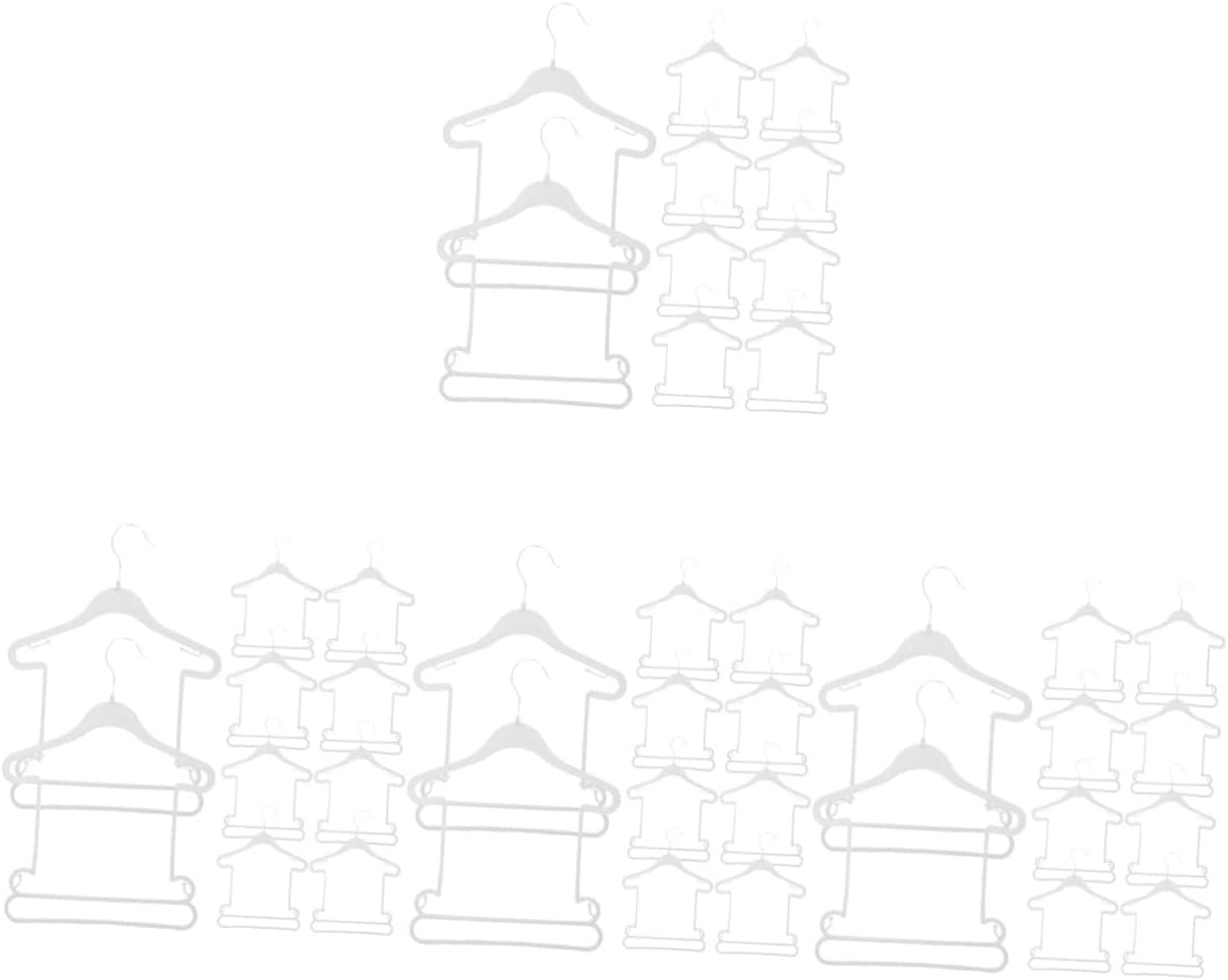 40pcs Boy Girl Hanger Lightweight Plastic Boy Girl Clothes Hangers for Boys and Girls Non- Design for Swimsuits Bodysuits and Clothes Storage