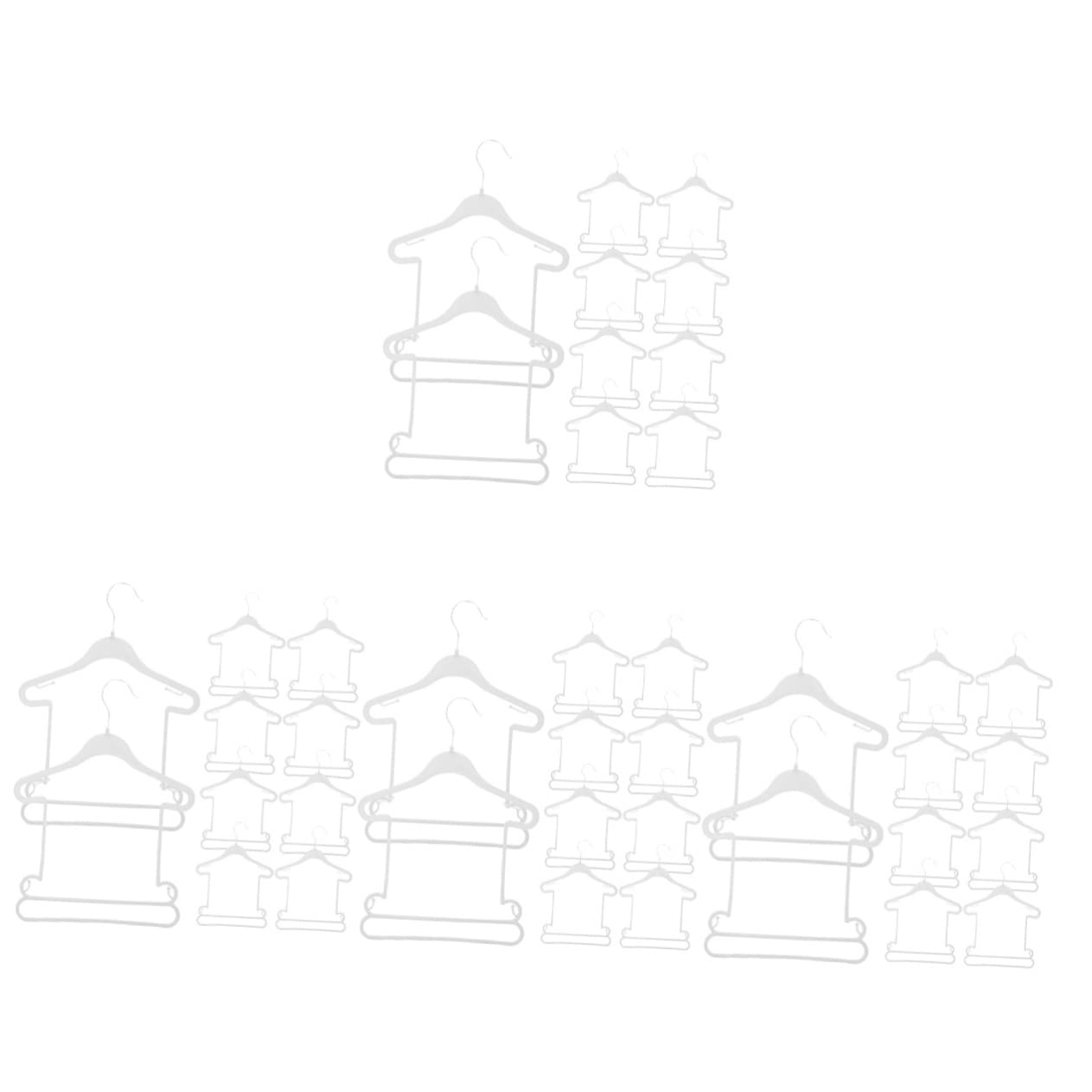 KOMBIUDA 4sets Cute Hangers for Boys and Girls Plastic Hangers Set Infant and Toddler Clothes 10pcs*4