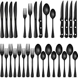 Juego de Cubertería de Acero Inoxidable 24 Piezas - Grado Alimenticio para 4 Personas, con Cuchillo de Carne, Cuchillo...