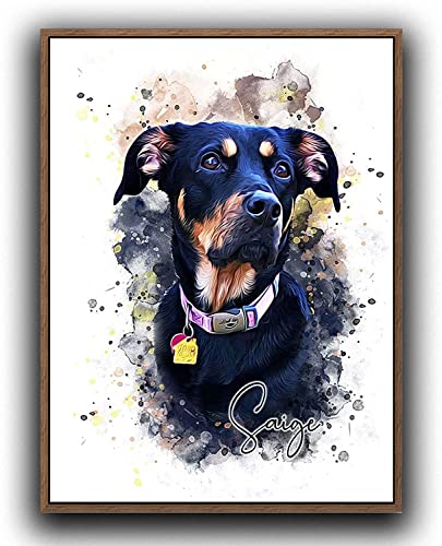 7. Custom Pet Portrait to Capture Furry Friends