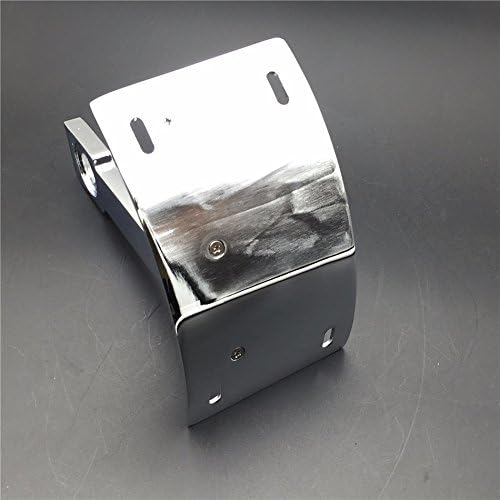 XKH- Motorcycle Chrome Curved Mount License Plate Tag Holder Bracket Compatible with Warrior V Max [B01DJJEF36]