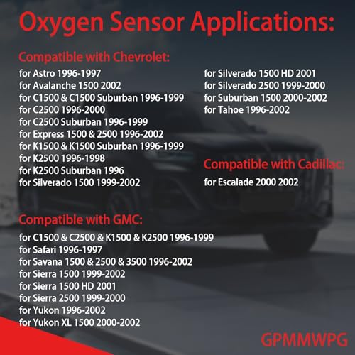 Sensor de Oxígeno 4 piezas para Chevrolet y GMC miniatura 4