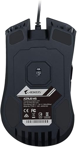 Vista 6 de GIGABYTE AORUS RGB 16000 dpi Sensor óptico totalmente programable y guardado a bordo 16.7M iluminación personalizable ratón para juegos - GM-AORUS