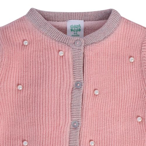 Image of miniklub Baby Collar Full Sleeve Knitted Cotton Sweater (Purple Color)