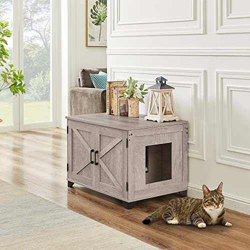 beeNbkks Cat Litter Box Furniture, Flip Top Hidden Cat