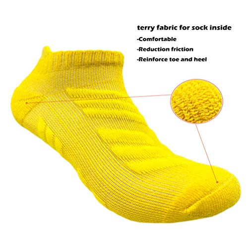 Hycome 5Pairs Men Women Sport Running Ankle Socks with Cushion Low Cut Athletic Sport Socks2