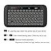 [2018 Updated Version Backlit] EVANPO Wireless Mini Keyboard with Full Screen Mouse Touchpad Rechargeable Combos Remote Control for PC, Pad, Google Android TV Box and More