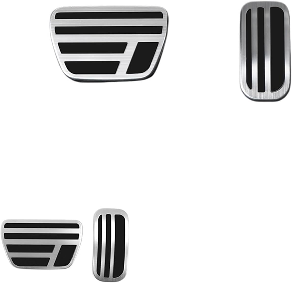 Compatible with Toyota Lexus 700 600 LX700 LX600 2022-2026 Anti-Slip Aluminum Alloy Brake Accelerator Pedal Cover Car Protection Accessories(A Style Silver)