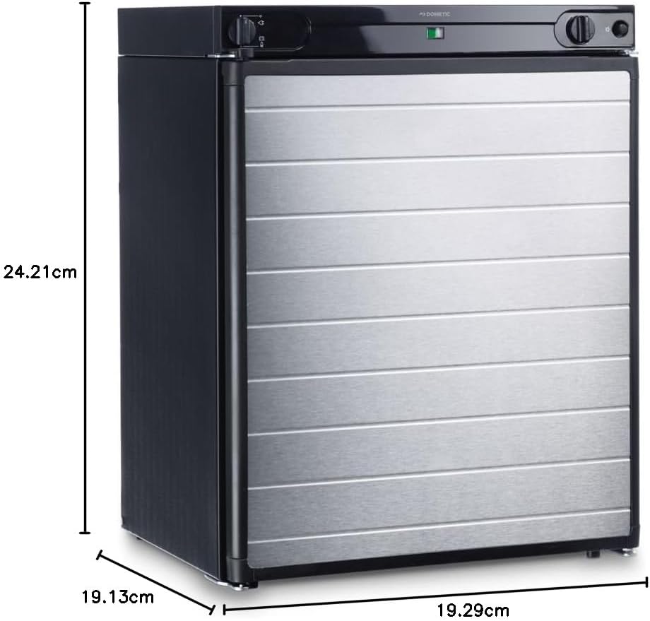 Dometic CombiCool RF60 Fridge with key dimensions labeled