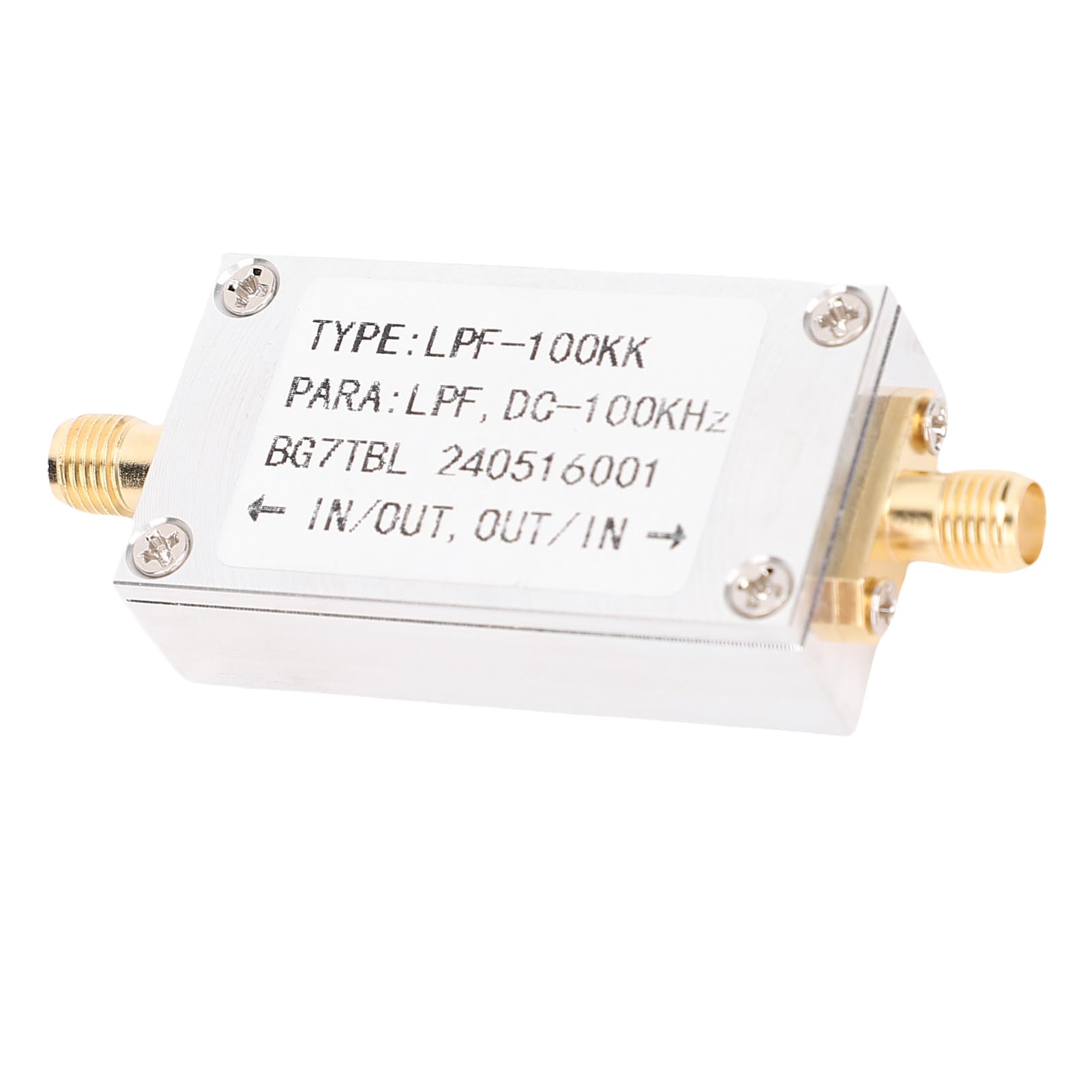 Generic 100KHZ Tiefpassbandfiltermodul SMA 100K Tiefpassfilter Stabile Signalübertragung Aluminiumlegierung