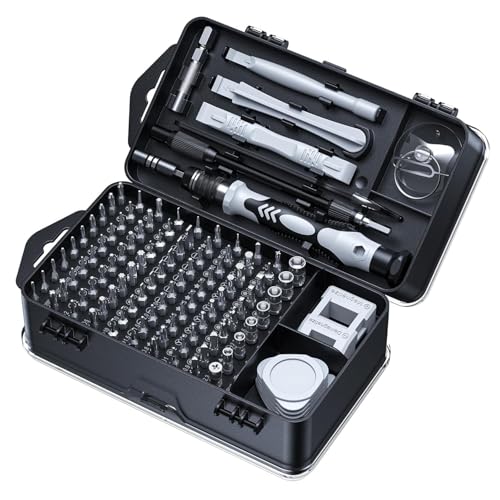 Image of 115-In-1 Precision Screwdriver Set, [Super Durable] Mini Professional Magnetic Repair Tool Kit, Small Screwdriver For Phone, Computer, Watch, Laptop, Eyeglass, Electronic, Black