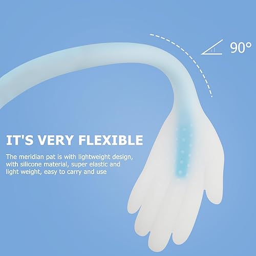 Miniatura 4 de EXCEART 2 piezas de masaje corporal Pat Stick de acupunta Meridian Hammer Paleta de silicona Meridian Pats Masaje corporal Varilla Masajeador