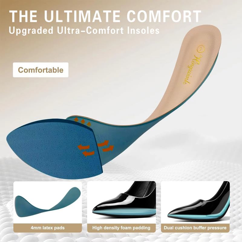 Image of Womens High Heels 4 Inch Closed Pointed Toe Pumps Stiletto Heels for Women Dress Sexy Wedding Pumps