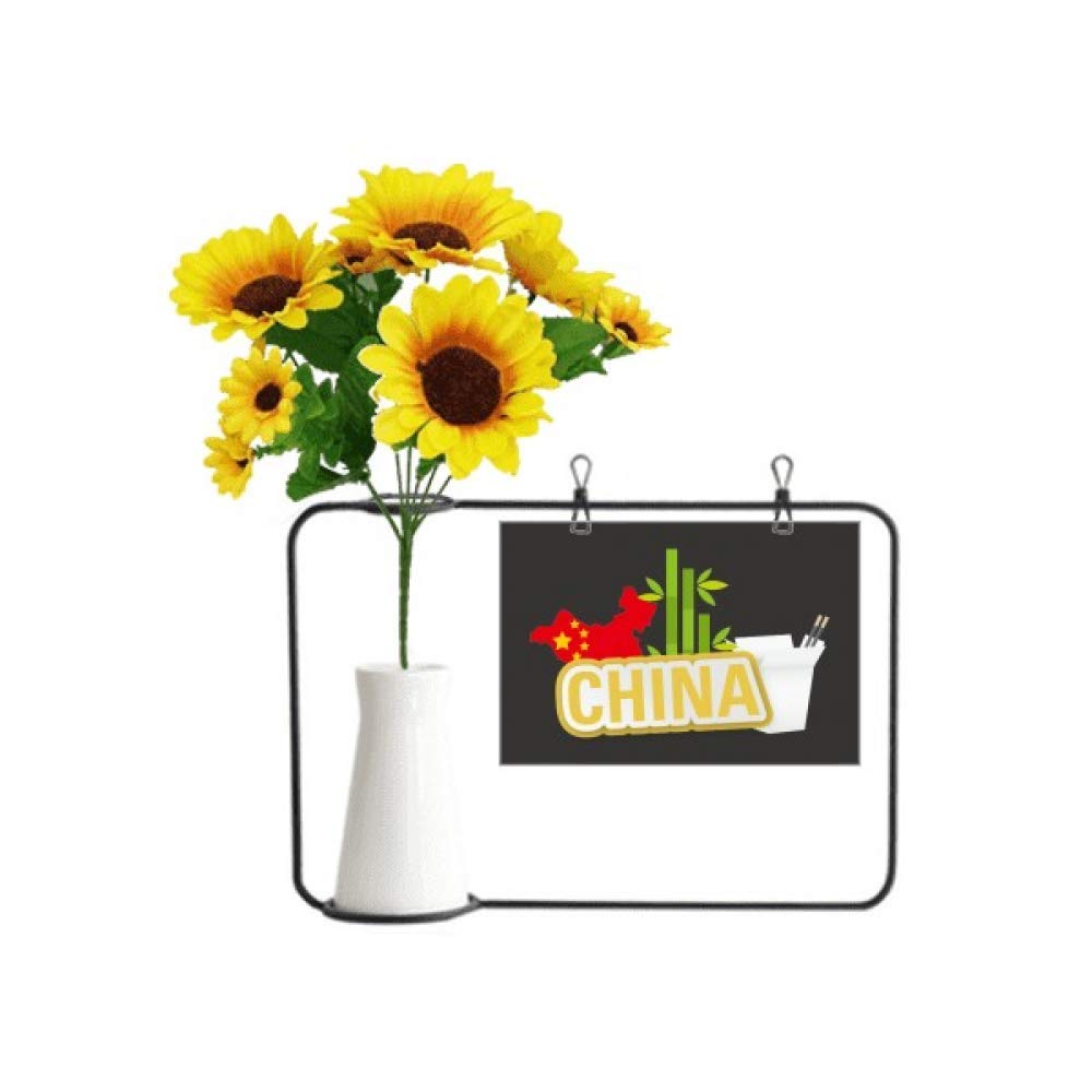 Tournesol artificiel en bambou jaune de Chine : une décoration raffinée