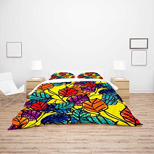 Housse de couette fleurs exotiques en polyester résistant Long Twin - 4