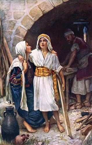 Cuadro sobre lienzo de Jesús con María para vestir paredes vacías del dormitorio, 60x90