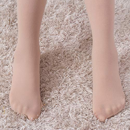 whyme Pack of 3 Kids Girls Baby Ballet Dance Tights Soft Microfiber Footed Velvet Stockings Pantyhose Tights (Nude, M(4-6T))4