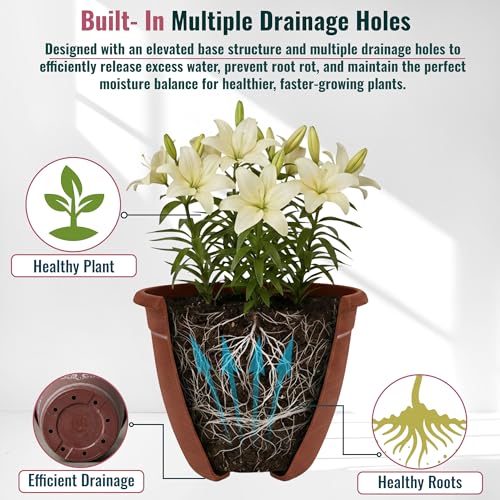 Grands pots de fleurs extérieurs durables au design moderne et épuré - 5