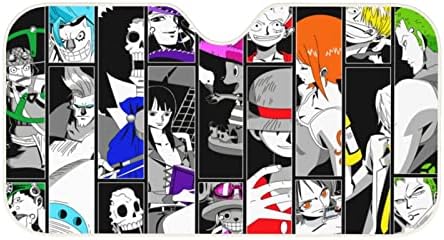 Anime Windshield Sun Shade, Japanese Animation Car Sunshade,Car Windshield Sun Shade，Fits Most Car Front Windshield.