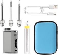 Mingzhe 1W-75W Ferro de solda elétrico portátil ao ar livre USB recarregável sem fio solda kit de solda de solda mini pontas de substituição portátil ferro de solda