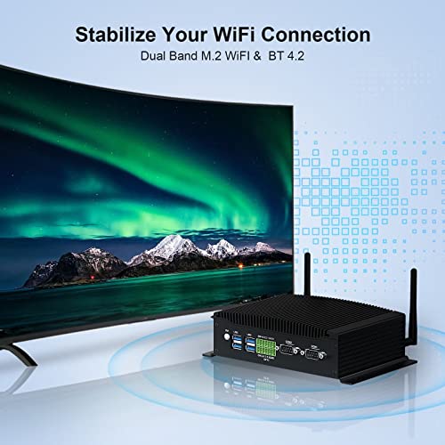 Image of WEIDIAN Mini PC Fanless Industrial PC Core i7 10510U 8GB RAM 256GB SSD