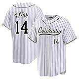 Custom Mens/Women/Youth Colorado White Ezequiel Tovar Baseball Stitched T-Shirt for Sports Fan