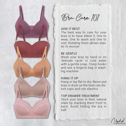 Image of NYKD NYB158 Non Wired & Full Coverage Square Neckline Slip On Bra for Women | Breathable Cotton Stretch Fabric with Disappearing Neckline & Visible Side Shaper Panel | Ideal for Everyday Wear