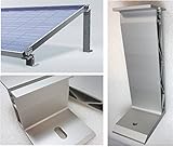Solarmodul Aufständerung. 10°. Elxoiertes Aluminium. Extrem stabile Ausführung.
