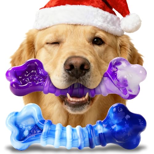Kseroo Indestructible Dog Toys for Aggressive Chewers: 2-Pack Tough Chew Toy for Large Dogs, Heavy Duty Long-Lasting Dog Bones for Large Breed, Dog Toys to Keep Them Busy