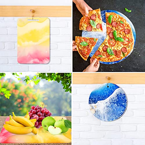 Rolin Roly 2Pack Resin Molds Resin Serving Tray Mould Epoxy DIY Resin Tray Moulds Silicone 3D Square Round Mold Serving Board Resin Casting Mold Large Resin Tray Mould Resin Wave Art - Image 3
