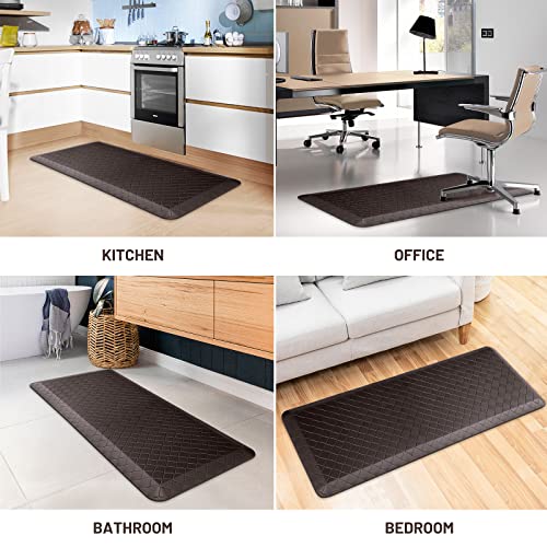 HappyTrends Kitchen Floor Mat - 4/5 Inch Thick Anti-Fatigue Kitchen Rug,Waterproof Non-Slip Kitchen Mats and Rugs Heavy Duty Ergonomic Comfort Rug for Kitchen,Office,Sink(17.3" x 39", Chocolate) - Thumbnail 7
