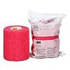 3M Coban Elastic Self-Adherent Cohesive Bandage Red NonSterile 3 x 5 Yd 24 Ct