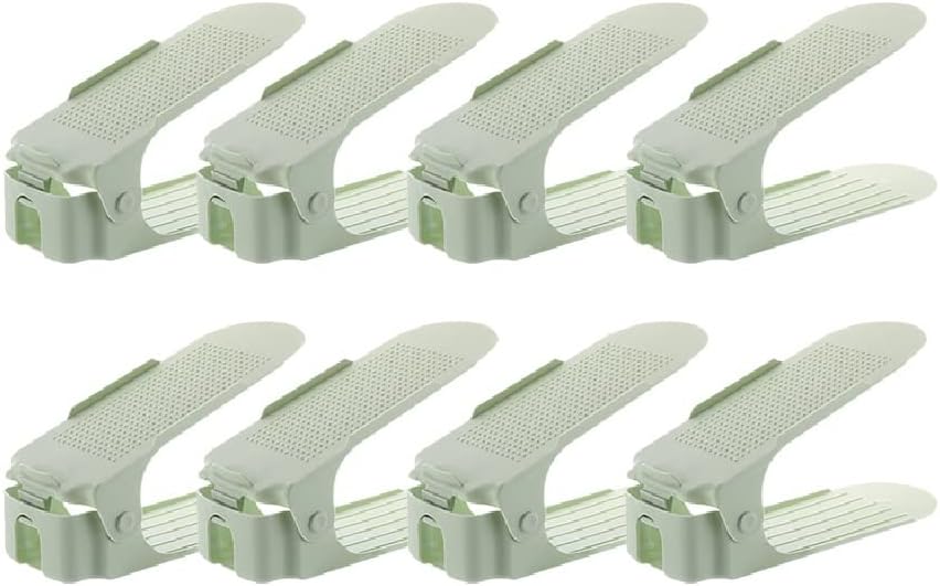 Shoe Slots Organizer,8pcs Shoe Rack Finishing Rack Household Adjustable Plastic Shoe Holder Dormitory Shoe Space Saving, Non-Slip (Color : A) (A)