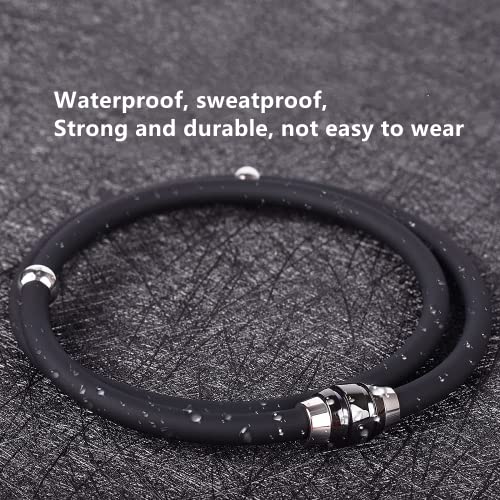 Bcletty Necklace, Silicon, Germanium, Magnetic Joint, Static Eliminator, Necklace, Static Eliminator, Antistatic, Titanium, Magnetic, Germanium, Stainless Steel, Fashion, Luxury Design, Popular Model, Worn By Many Baseball Players, Metal Allergy Free, For Gifts, Unisex, Silicone, 2 Sizes [2 Colors] [All Season Wearable] (55Cm, Black Gold) #TOP7