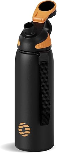 Miniatura 19 de Fjbottle Botella de agua deportiva aislada de acero inoxidable de 32 onzas, aislamiento al vacío de doble pared, sin BPA, sin popote, tapa 946ml
