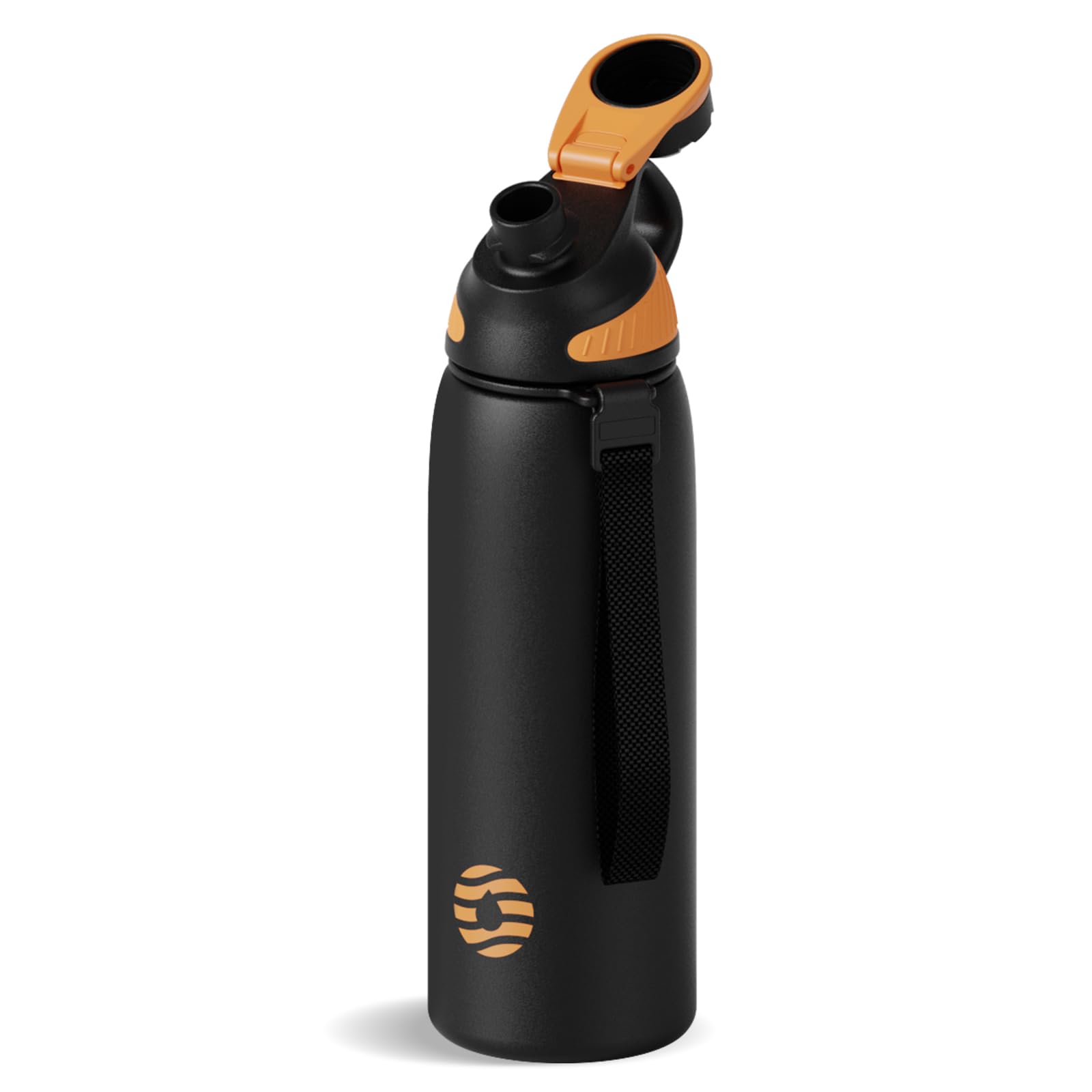 FJbottle 24oz Stainless Steel Insulated Water Bottle No Straw Spout Lid