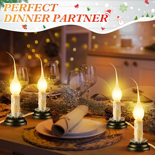 Enhon-4-Pack-3-in-Rustic-Country-Candle-Light-with-Replacement-LED-Light-Bulbs-UL-Certification-Electric-Christmas-Window-Candles-Light-with-OnOff-Switch-06W-C7-Candlestick-Lamp-5Ft-Cord Enhon 4 Pack 3 in Rustic Country Candle Light with Replacement LED Light Bulbs UL Certification Electric Christmas Window Candles Light with OnOff Switch 06W C7 Candlestick Lamp 5Ft Cord