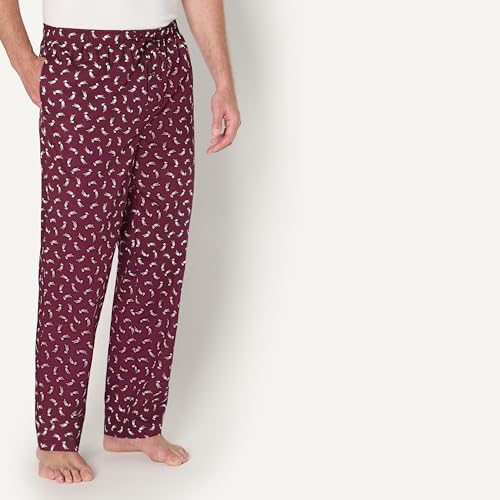Image of Amazon Essentials Men's Cotton Poplin Straight-Fit Pajama Pants with Pockets, Elastic Waist, Drawstring