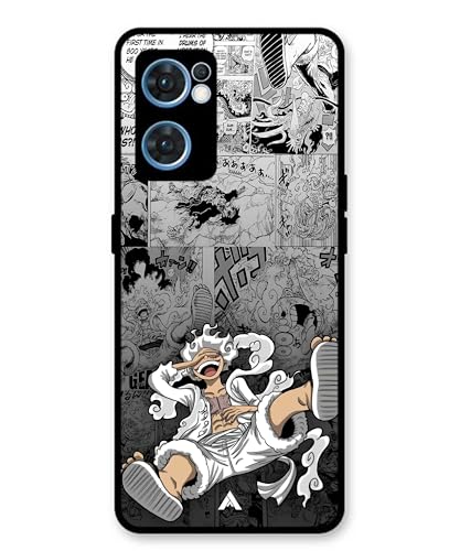 Image of Premium Anime 2 Case for Oppo Reno 7 4G (Glossy Finish) Soft-Touch Metal TPU Back Cover, Shockproof, Designer, Aesthetic Mobile Phone Case